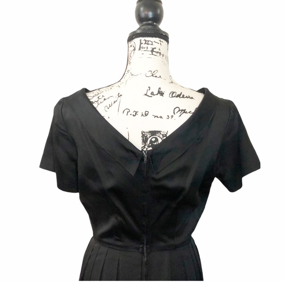 Vintage R&K Originals Jet Black Cocktail Dress - Picture 4 of 6